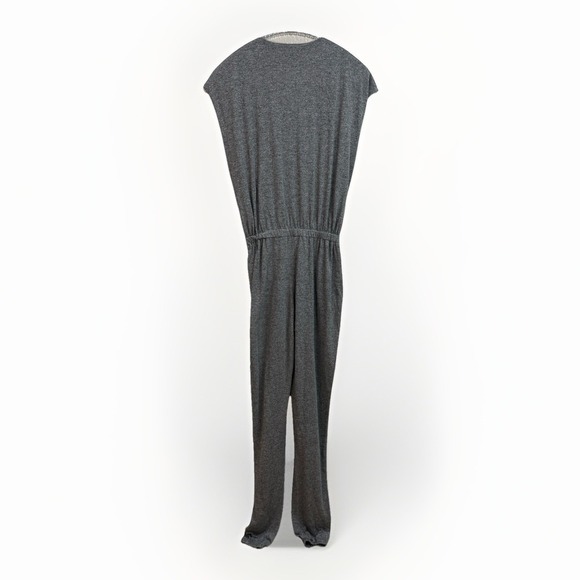 Ripley Rader Womens Sz 1 (XS) Gray Faux Wrap V-Neck Stretch Jumpsuit Taper Leg - Picture 7 of 8